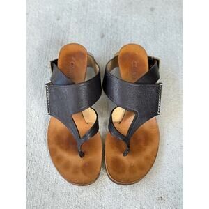 Chloe Black Leather Ankle Wrap Demi-Wedge Sandal Shoes Women’s Size EU 38 | US 8